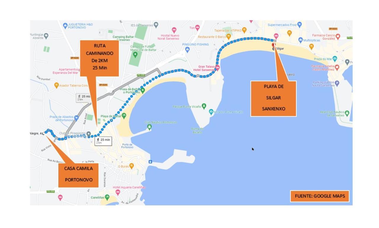 Alojamiento En Portonovo Playa 산신소 외부 사진